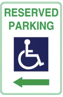 AS 19 — ACCESS - RESERVED PARKING (ARROW LEFT)